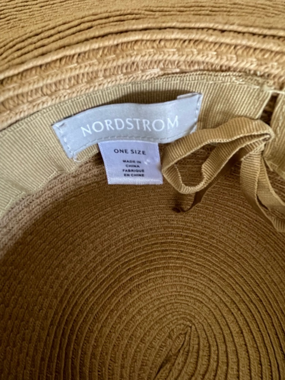 Nordstrom Wide Brim Straw Sun Hat with Black Ribbon Band - Picture 12 of 12